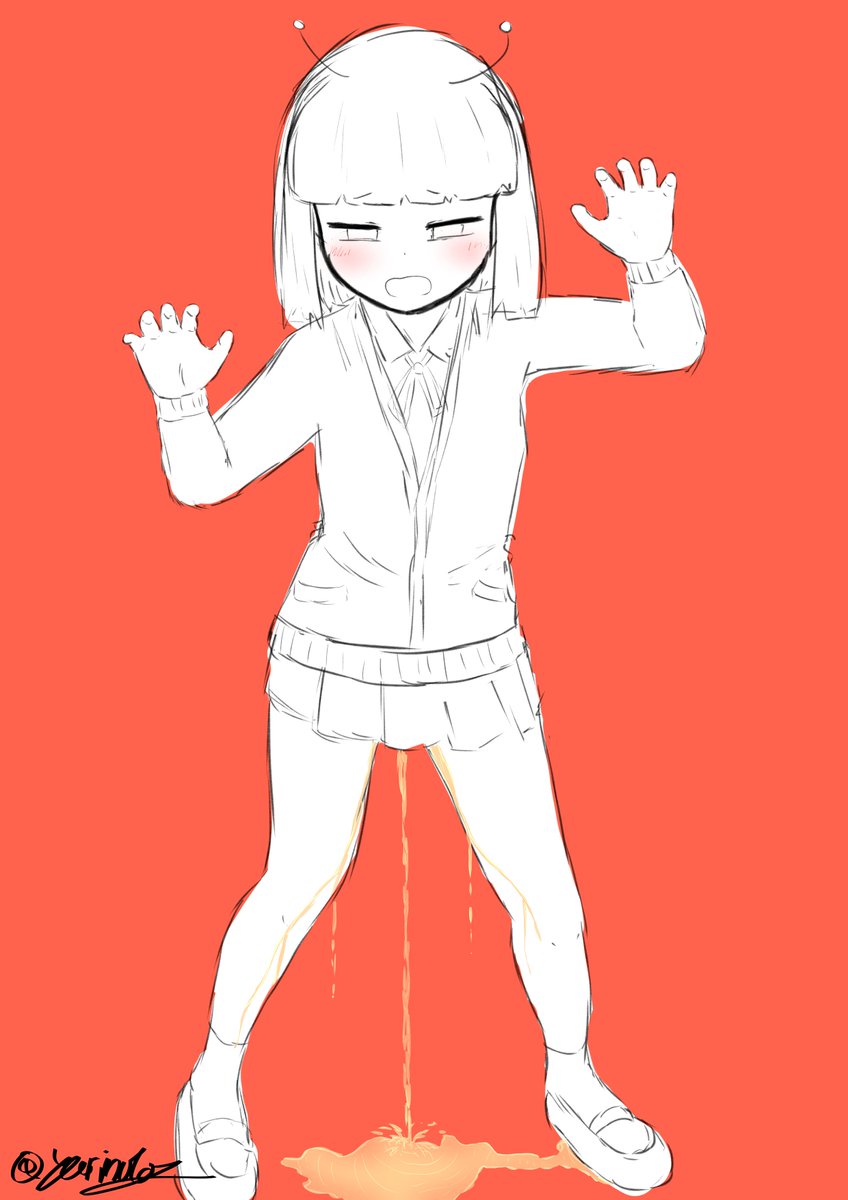 せっかくトイレにたどり着いたのにどこも空いていなかったアンドロメダ子ちゃん落書き 