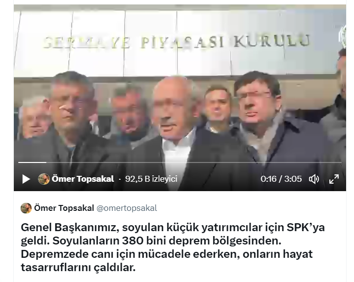 ben inanıyorum ki ya da inanmak istiyorum ki
<a href="/RTErdogan/">Recep Tayyip Erdoğan</a> 4 milyonu 4 kişiye peşkes çekilmesine müsade etmeyecektir.

bunun tek yolu #BorsadaİslemleriptalEdilsin dir

Bu vesile ile sesimiz olan Sn. <a href="/kilicdarogluk/">Kemal Kılıçdaroğlu</a> na ne kadar teşekkür etsek azdır.

Biz bu günleri unutmayacığız