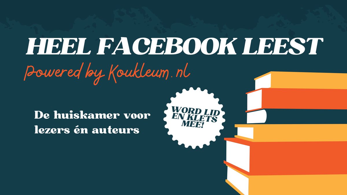 Ben jij al lid van Heel Facebook leest? De huiskamer voor lezers én auteurs op Facebook. 🥳 facebook.com/groups/heelfac… Retweet is natuurlijk erg fijn! 🤩 #boekperweek #lezen #boek #boeken #roman #thriller