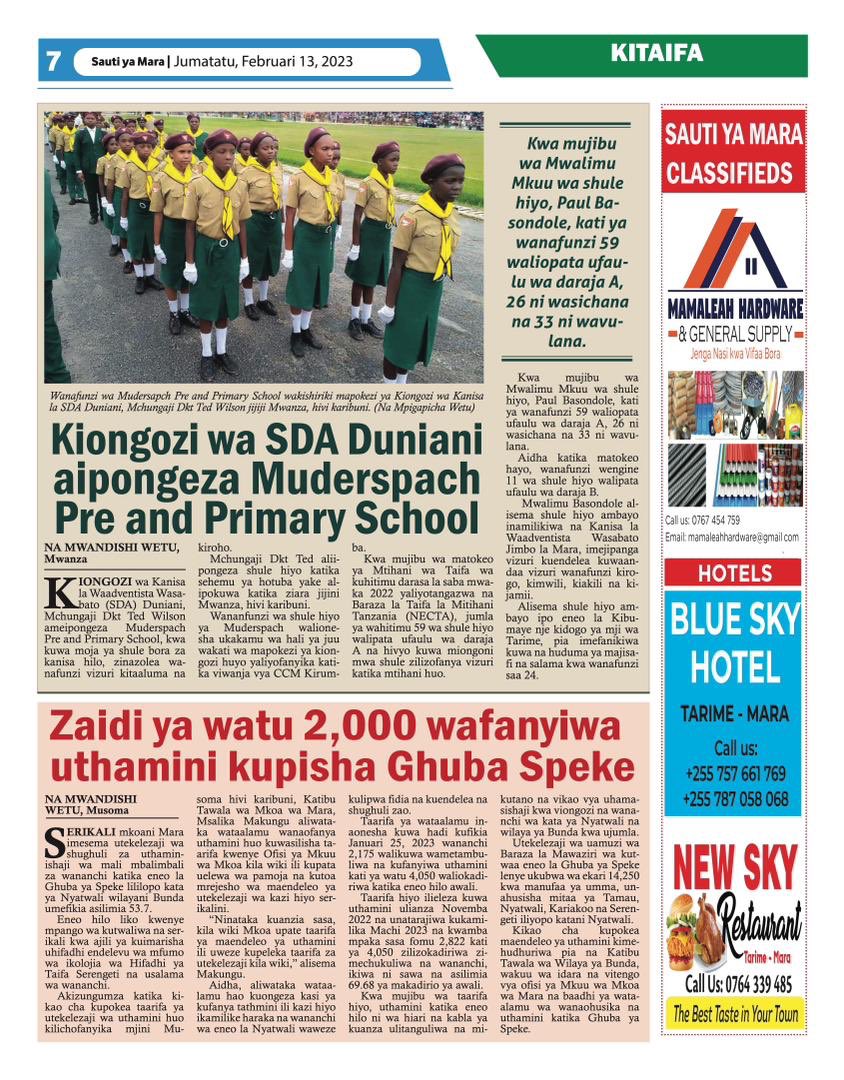 PastorMatongo's tweet image. Murderspach Memorial Adventist pre &amp;amp; primary school is the best school