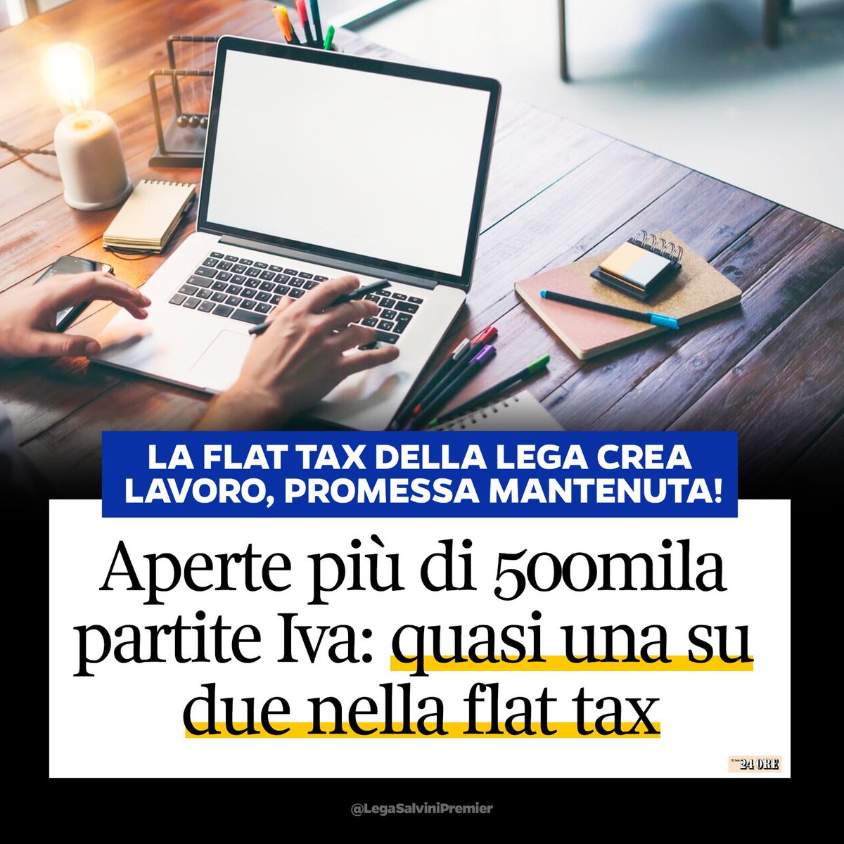 Questo significa creare LAVORO VERO e dare una possibilità di successo a milioni di Italiani. 
Promessa mantenuta.