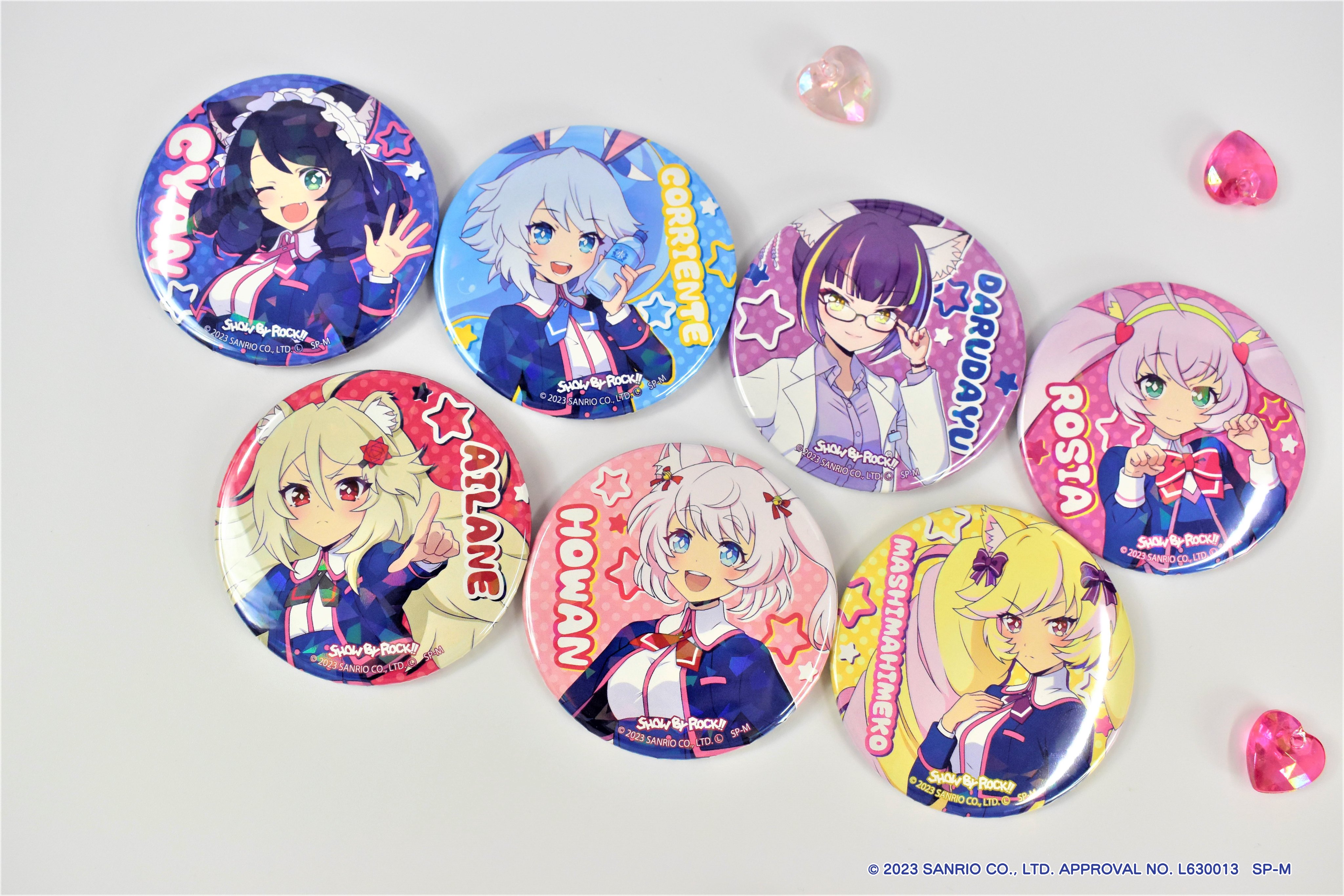 Badge Bins ROM Hologram metal badge SB69 Gakuen ver. Drawing Illustration  SHOW BY ROCK!! Sanrio Anime Store KUJI SB69 Gakuen ver. Drawing  Illustration 2nd D-2 Prize, Goods / Accessories