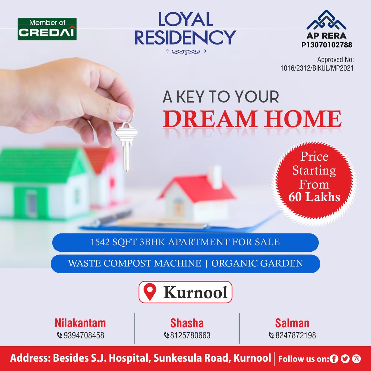 loyalresidency's tweet photo. 𝐎𝐧𝐞 𝐬𝐭𝐞𝐩 𝐚𝐰𝐚𝐲 𝐭𝐨 𝐠𝐞𝐭 𝐲𝐨𝐮𝐫 𝐃𝐫𝐞𝐚𝐦 𝐡𝐨𝐦𝐞 @loyalresidency 
☎️ 9347309292/8125780663
👉  https://t.co/4Sec8UftPZ

#loyalresidency #aprere #CREDAImember #apartment #3bhkapartments #kurnool #srivasaviconstruction #ResidentialApartments #kurnoolapartments https://t.co/8ZVaQcovog
