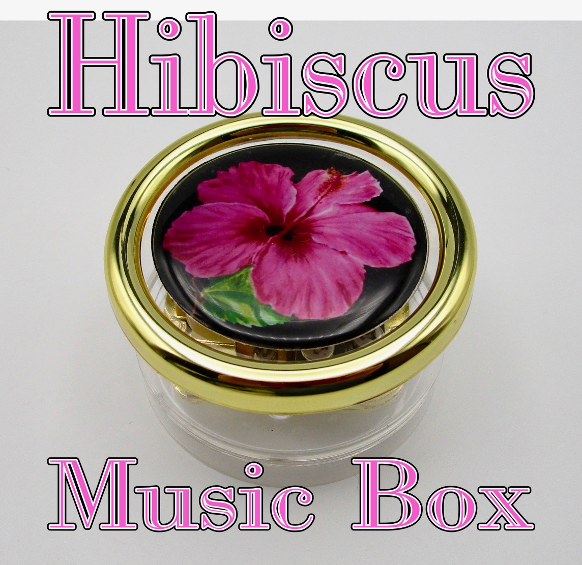 Our Bright Pink Hibiscus music box is a perfect gift for your tropical wedding party! #TropicalWedding etsy.me/3k7af6f