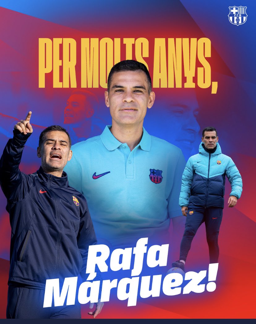 CoherenceFcb's tweet photo. Joyeux anniversaire @RafaMarquezMX
On oublie pas le joueur que tu aura รฉtรฉ pour ce club.
#rafamarquez #barcatlhetic #barca #legende #barcab #ViscaBarca https://t.co/KiEaPRnVPh