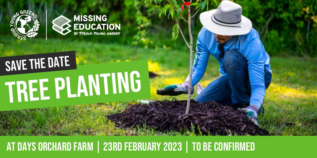 We're excited to be going to do some tree planting with Days Cottage on the 23rd February.

We'll be sharing photos from the day both on social media and during our next special <a href="/stroudgreens/">Stroud District Green Party</a> #cloudcafe #missinged session on the 8.3.23.

Click the link in the thread to sign up!