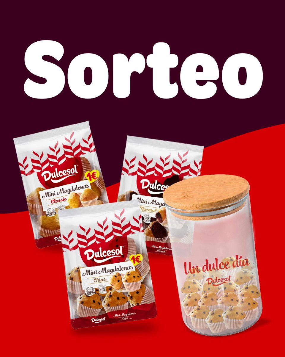 vickyfoods's tweet photo. #Sorteo #Dulcesol #SanValentin. ❤️ ¡Sorteamos 5 lotes de mini magdalenas junto a este bote tan dulce para guardarlas! ¡Participa hasta el 23 de febrero! Tienes que:
✅ Seguirnos @vickyfoods
🔁 Hacer RT
😃 Dinos con quién lo compartirías
¡Suerte!
📄 BBLL: https://t.co/Qj4kBxf1b7 https://t.co/grPsGsGkW7