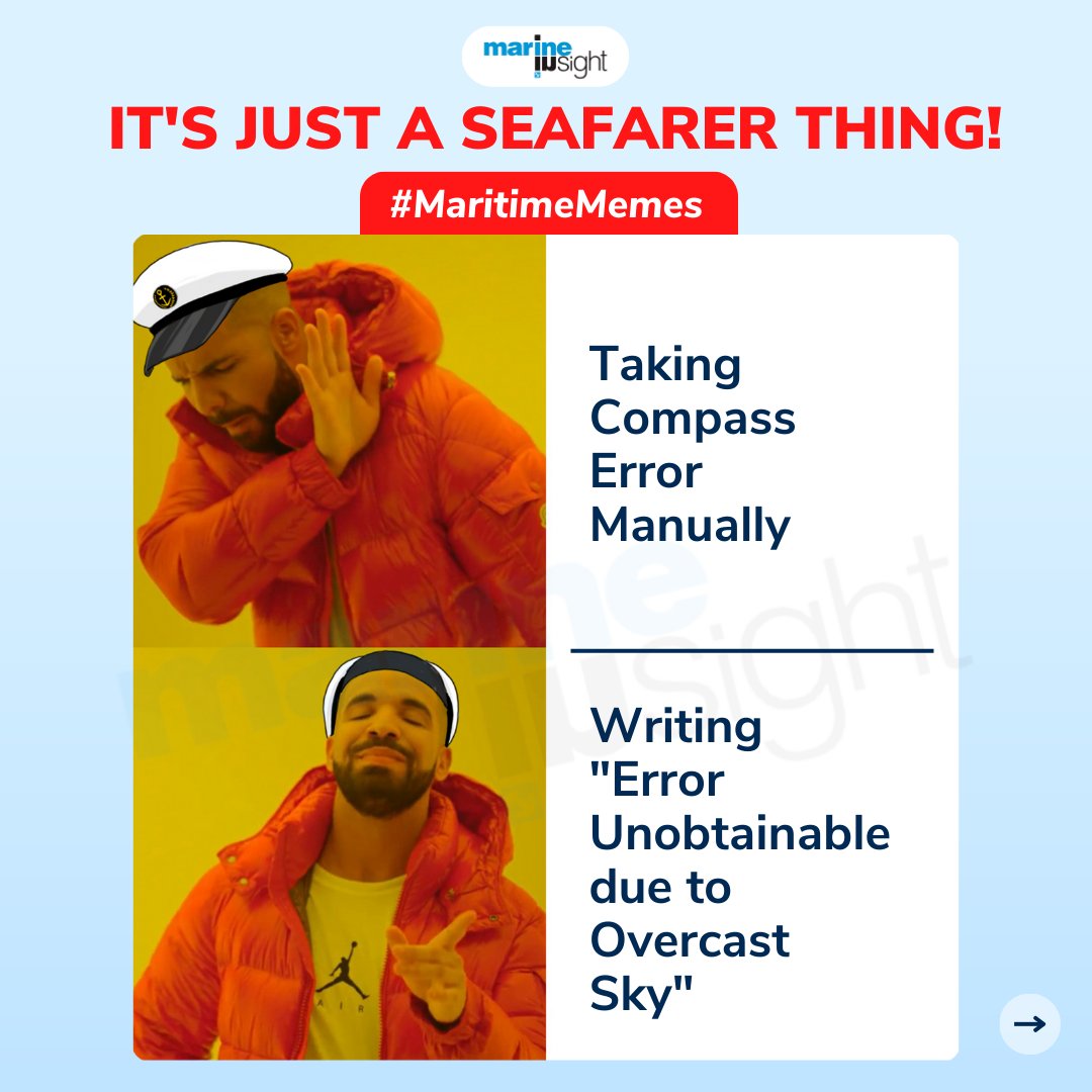 MarineInsight's tweet photo. It's just a seafarer thing!

How many of you relate to these memes? Comment your favorite one below!

Download the Marine Insight Mobile App to know more about maritime news and information from all over the world! https://t.co/dxOk3lpbDj