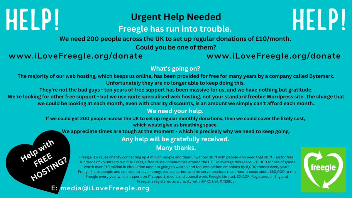 FREEGLE #1 UK Free Sharing app tweet media