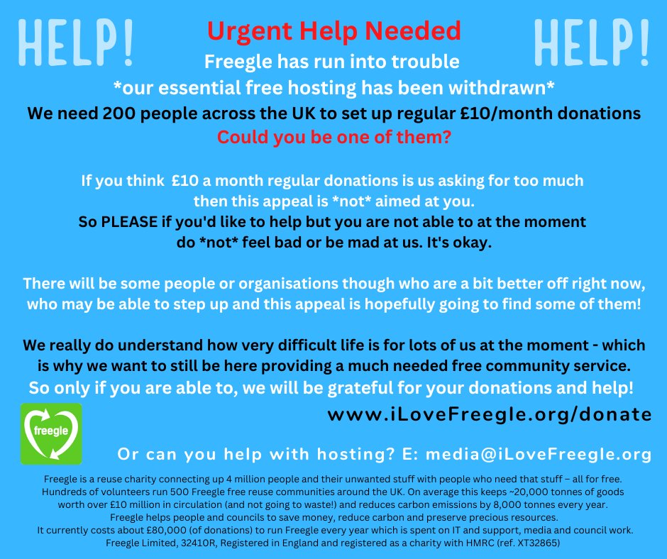 FREEGLE #1 UK Free Sharing app tweet media