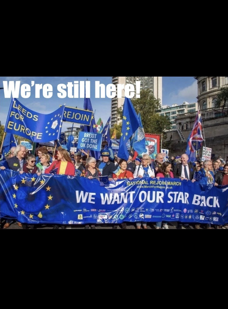 We are still here because #BrexitIsNotWorking and won't give up until we #RejoinEU  #RejoinEU