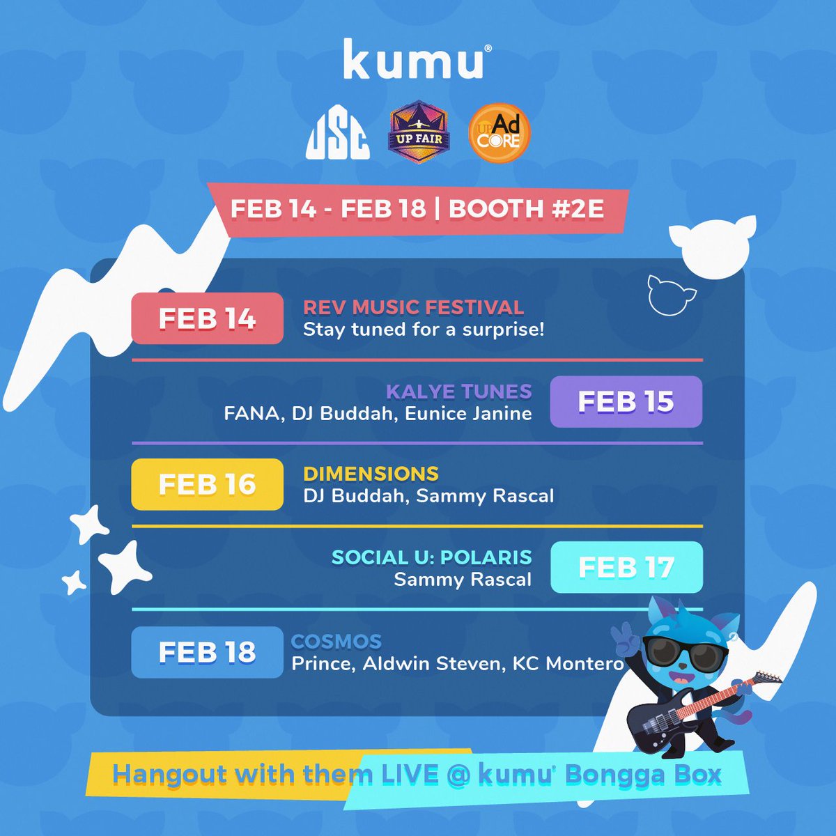 kumuPH's tweet photo. May ka-date ka na ba sa Valentines? What if treat kita ng UP Fair tickets, G ka?

1. Follow @kumuPH account on FB, IG &amp; TW
2. Like and share this tweet
3. Tag a friend na gusto mong isama in the comment section plus hashtag #KUMUxUPFair2023

More comments more chances of winning! https://t.co/NzHbfAnmE5