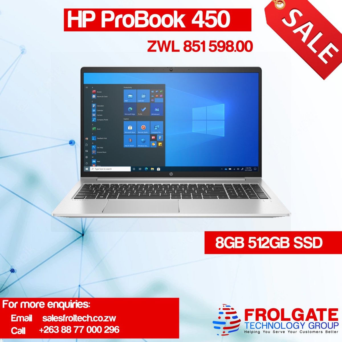 BIG SALE for our laptops in stock. Save by purchasing these laptops at a discounted price. #frolgatetechnology #officeautomation #HPprobook