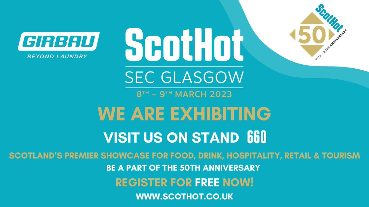 Visit us on Stand 660 at @ScotHot2023 to discover the latest on-premise laundry innovation, energy saving equipment and servicing support for the Scottish hospitality industry. scothot.co.uk