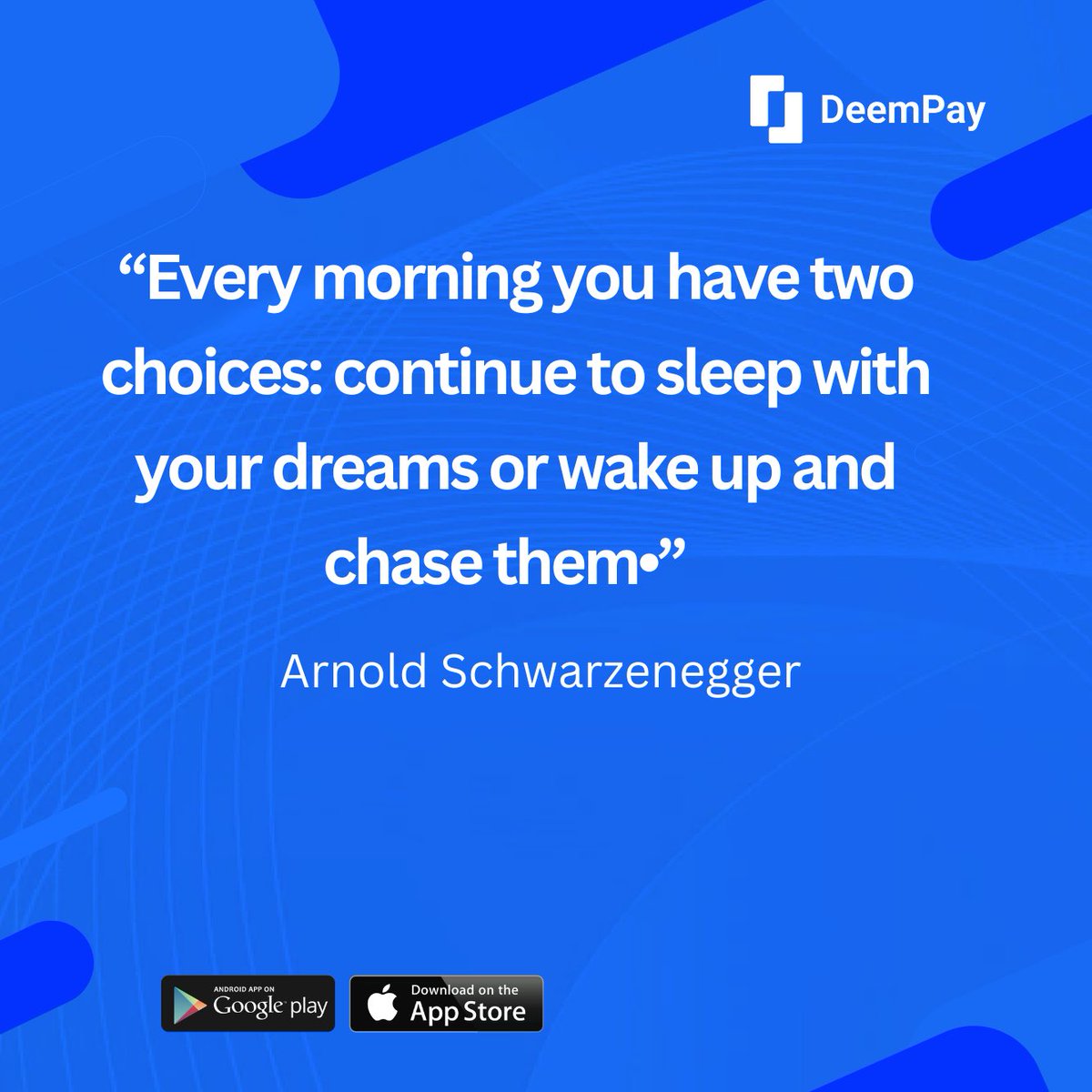 deempay's tweet photo. You really decide your future.
#deempay #deempayqrcode #instantconfirmation #seamlesspayment #ussd #newnairanotes #cashlesspolicy #securedpayment https://t.co/vd2mKWVV7n