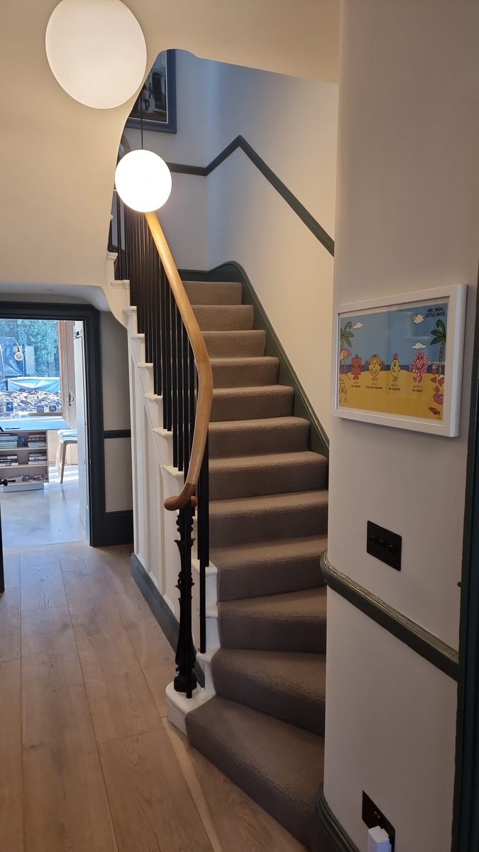 Formachat's tweet image. This is a sneak peak of the staircase transformation on our recently completed Victorian house refurbishment &amp;amp; extension in Putney, SW London. We are proud of the end result and look forward to sharing the results once professionally photographed for our happy Client.