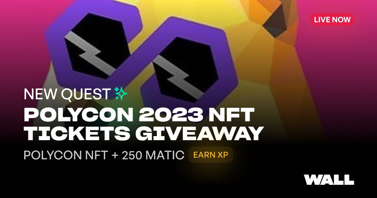 💸 250 MATIC up for grabs

<a href="/PolyDoge/">PolyDoge 🐶🚀 | Aggregated</a> NFT

Like, RT

And drop your Proof NFT in the comments👇

Complete the Quest 
quest.wall.app/quest/562fff40…