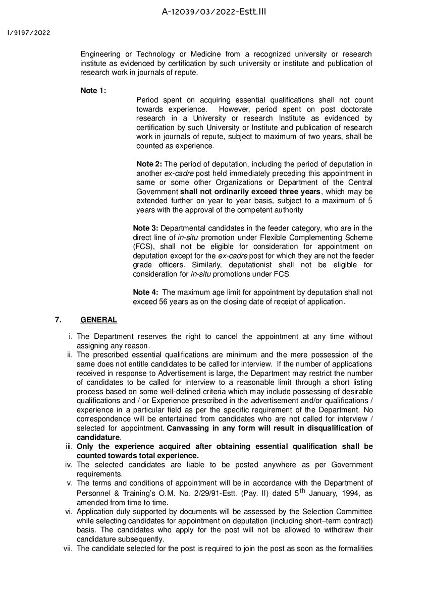 IndiaDST's tweet image. 📢 @IndiaDST invited #applications from #scientists /#technologists for 01 post of Scientist ‘G’ on Deputation (Including Short Term basis (ISTC)) basis.

For More details: dst.gov.in/news/re-advert…