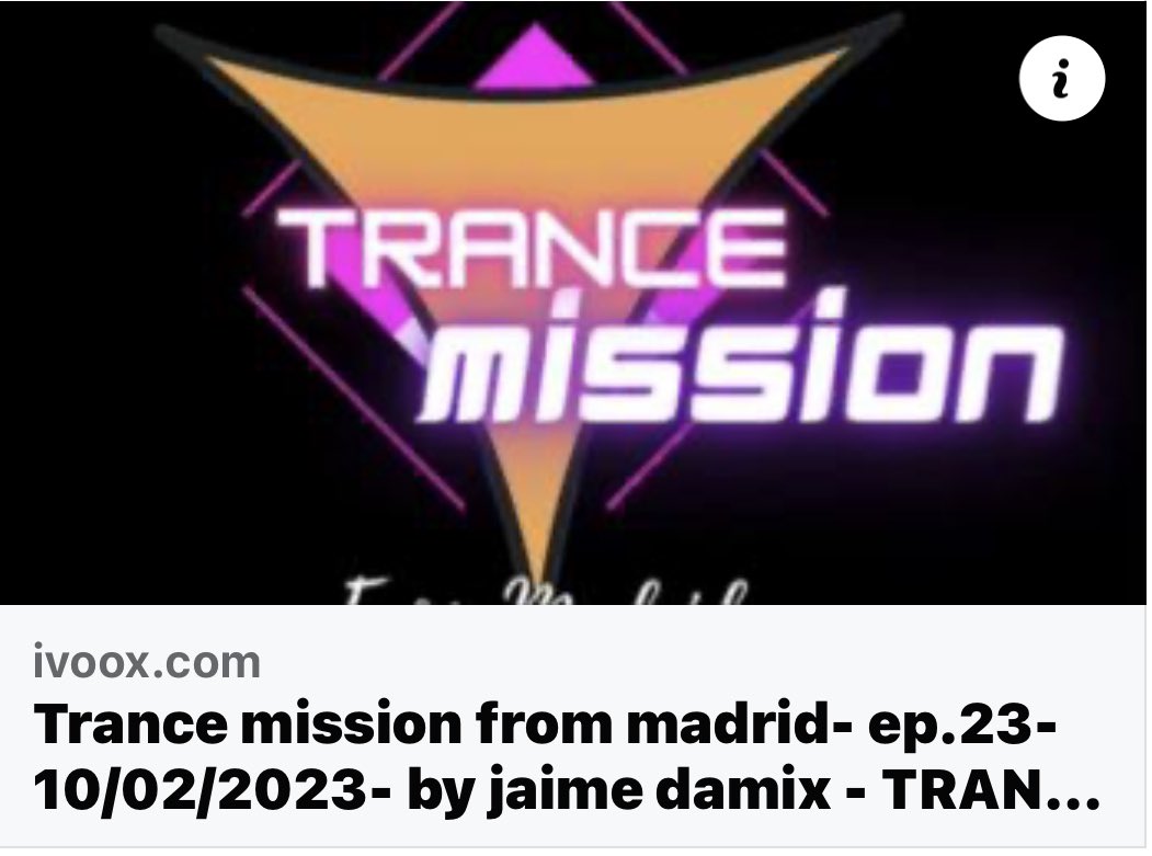 JaJaMusiC_Radio's tweet photo. Buenos días!
Como cada #lunes os traemos el podcast con las novedades #trancemusic de la semana.

¡Te recomiendo que escuches este episodio de iVoox! Trance mission from madrid- ep.23- 10/02/2023- by jaime damix https://t.co/cIJEupQrbh

#FelizLunesATodos #happymonday https://t.co/y9WYaNpoMk