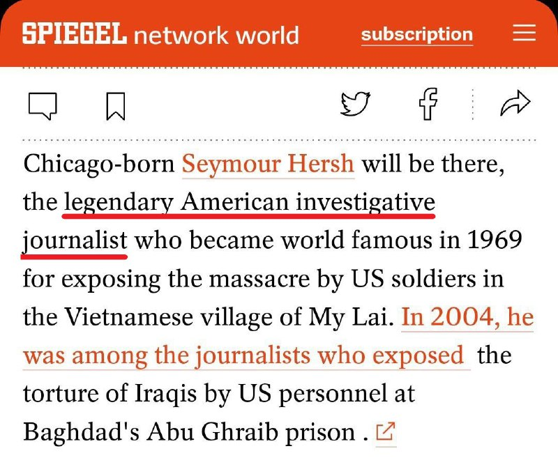 max1ci6's tweet photo. DER SPIEGEL IERI E OGGI 
Nel 2016 il settimanale liberale tedesco Der Spiegel definiva Seymour Hersh un "leggendario giornalista investigativo". Dopo l'articolo pubblicato la scorsa settimana, nel quale accusa gli Stati Uniti per il sabotaggio contro il gasdotto Nord Stream,
1/2 https://t.co/w15WYOPJDd