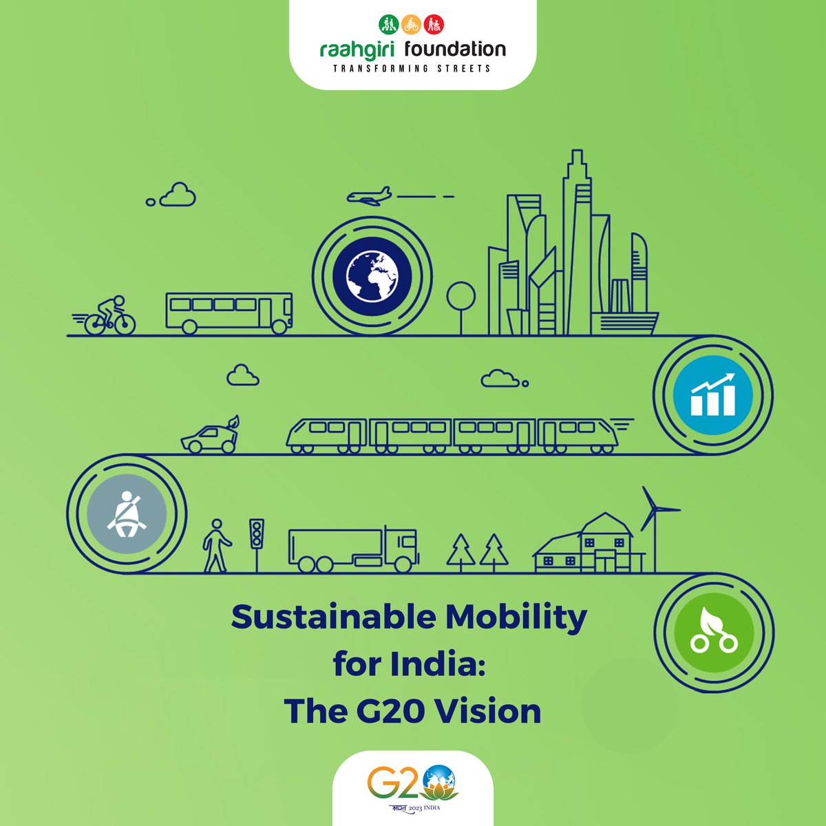 Raahgiri Foundation (@raahgiri_fdn) on Twitter photo As per the #G20India goal of creating #sustainable and liveable cities, it’s crucial to rethink our #transportation system and look to prioritise sustainable mobility options.
Read more in our latest blog post 👇🏽
raahgirifoundation.org/sustainable-mo…
<a href="/g20org/">G20 South Africa</a> As per the #G20India goal of creating #sustainable and liveable cities, it’s crucial to rethink our #transportation system and look to prioritise sustainable mobility options.
Read more in our latest blog post 👇🏽
raahgirifoundation.org/sustainable-mo…
<a href="/g20org/">G20 South Africa</a>