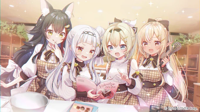 ホロライブプロダクション様の「#ホロライブバレンタインレシピボイス」のキービジュアルイラストを担当させていただきましたどうぞよろしくお願いします! 