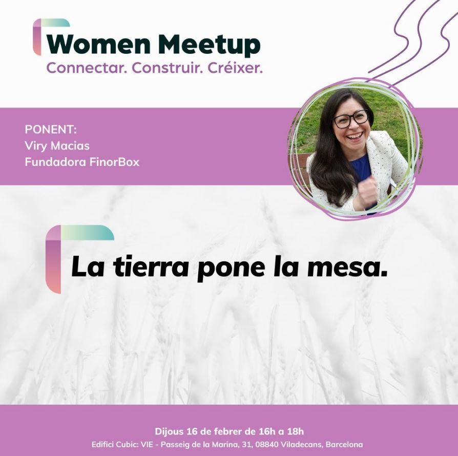 ✅Esta semana nuevo taller de la comunidad <a href="/VWomenmeetup/">Viladecans WomenMeetUp</a> ❣️

▶️Viry Macias, fundadora de <a href="/FinorBox/">Box gourmet productos artesanales naturales km0</a>, nos seducirá con sus conocimientos sobre los alimentos que nos da la tierra y su calidad.  

🧭  jueves 16, de 16 a 18 h. Presencial

👉Inscríbete aquí:  lnkd.in/dkNs_gtV👈