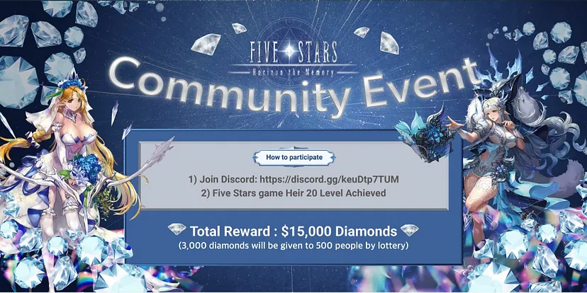 💎 Five Stars Community Event

Greeting, Heir of Five Stars

We’re holding the Five Stars community event!

💰Total Reward : $15,000

📌 How to participate
Detail : medium.com/mineralhub/fiv…

Fill the Gleam : gleam.io/M43Jf/five-sta…