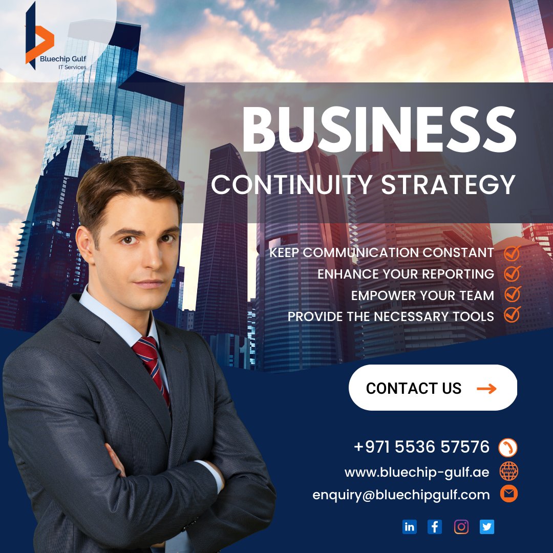 Ensure the Success of Your Business with Our Comprehensive Business Continuity Strategy. 

📱 +971 5536 57576
🌐bluechip-gulf.ae/business-conti…

#bluechipgulf #remoteworking #workfromanywhere #solutionsprovider #Citrix #digitalworkspacesolutions #businesscontinuity #digitaworkspace