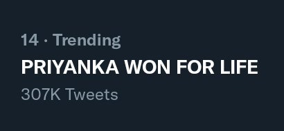 TeamPriyankaFC_'s tweet photo. PRIYANKA WON FOR LIFE is Tr£nding on Top 14th Position with 300k+ Tweets

Love to she the dedication Priyanka Paltan are showing, keep the Josh high we have to achieve more milestones !! https://t.co/0exTjErAwf