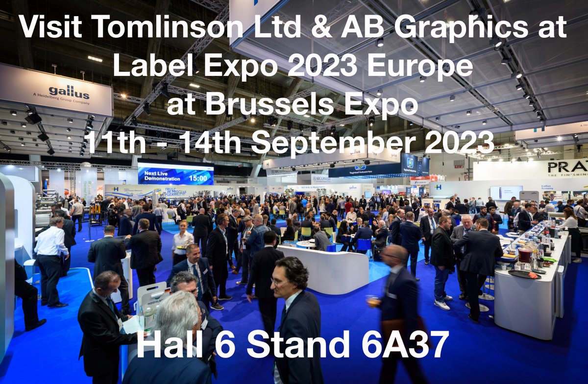 TomlinsonLtd's tweet photo. #LabelExpo2023 #Europe is coming! Tomlinson's will be showcasing its expert #foiling & #embossing products & #diemaking expertise alongside @ABGraphic_Int at #BrusselsExpo from the 11th - 14th September. Find us in Hall 6 on stand 6A37. See you there! #exhibition #labels #dies https://t.co/1TCU9HMpft