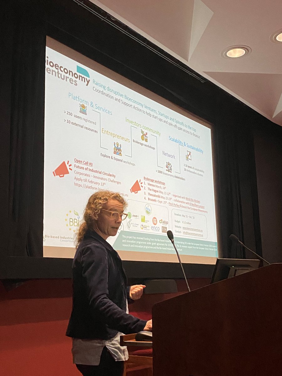 Last week Muriel Dewilde presented <a href="/BioeconomyV/">BioeconomyVentures</a>  at the Engineering Biology: The Next Generation in London organized by Society of Chemical Industry. She made a focus on the performed and next activities and on the Open Call for Future of Industrial Circularity.