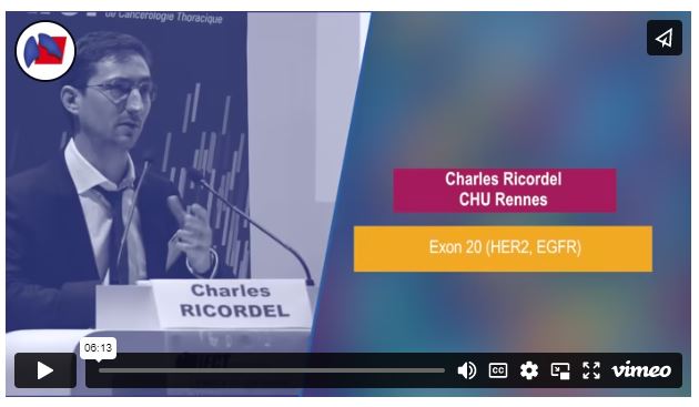 IFCTlung's tweet photo. Retour sur la #JMT2023 (9/10) : "addiction molécule : Exon 20 (HER2, EGFR)" #CBNPC par @C_Ricordel : https://t.co/rjZpiBN1uC https://t.co/YogWBtZqFa