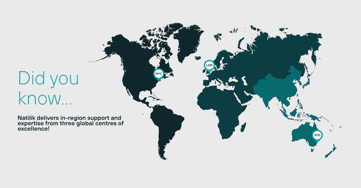 Did you know... operating out of offices in New York, London and Sydney, Natilik clients benefit from in-region support in over 60 countries🌍 Find out how Natilik can support you to cut costs &amp; execute your digital strategy consistently across the globe bddy.me/3K3GY9v