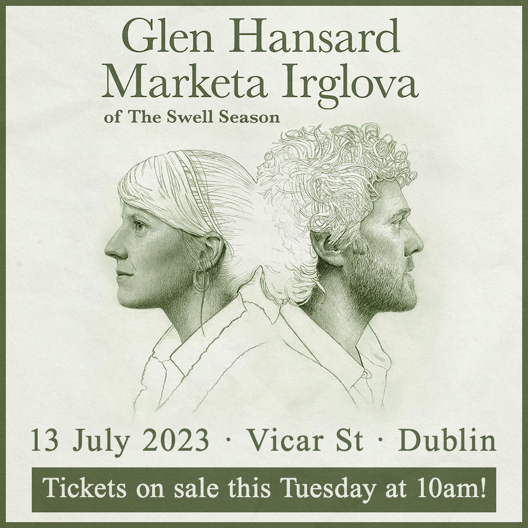 🎊𝗝𝗨𝗦𝗧 𝗔𝗡𝗡𝗢𝗨𝗡𝗖𝗘𝗗🎊 @MarketaIrglova and @Glen_Hansard will - once again - be reuniting for a run of dates in celebration of the 15th (and counting) anniversary of their film Once 🔥 🎟 Tickets on sale Tomorrow @ 10am