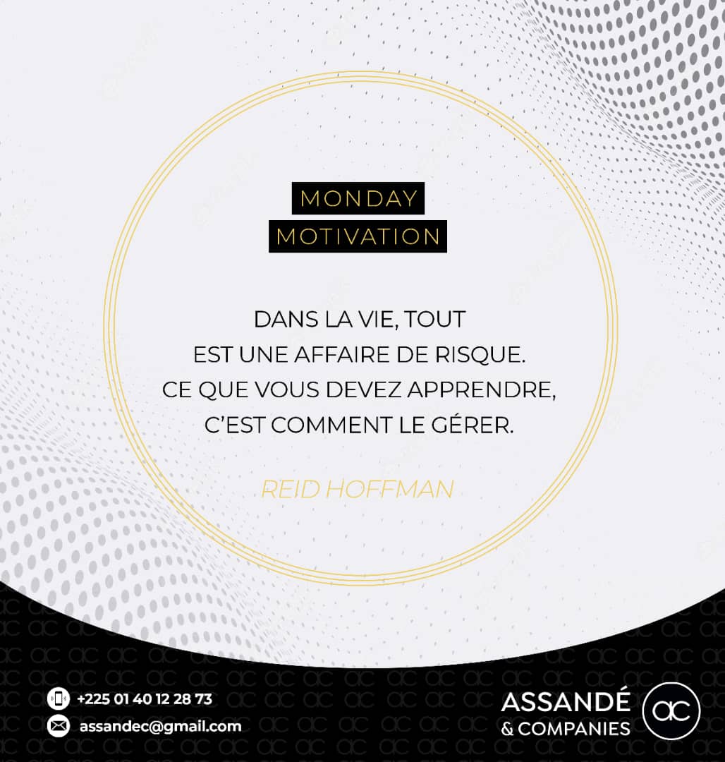 ConstantAssande's tweet photo. Assandé &amp; Companies vous souhaite une excellente semaine, pleine d'opportunités et de productivité. 

#NewWeek
#MondayMotivation https://t.co/TIi5TmnuCX