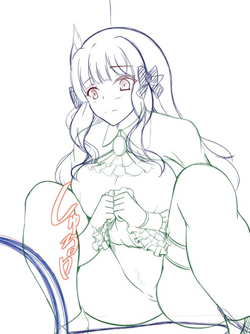 pixivリクエストラフ 明後日完成予定 