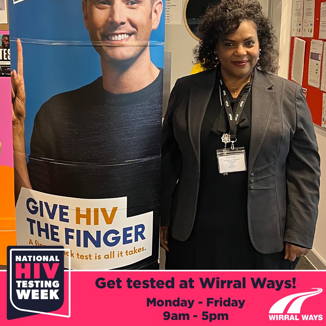 WirralWays_CGL's tweet photo. We had a fantastic #NationalHIVTestingWeek last week. To wrap the week up, we had a visit from Nurie from @WirralMulticul1. Since Nurie started at WMO as their substance misuse link worker, we have been able to strengthen our relationship with WMO and support more people. https://t.co/UOaHpkw51r