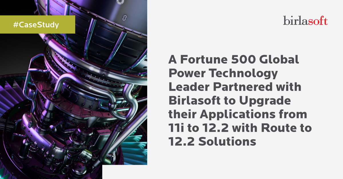 birlasoft's tweet image. #EBS upgrades can be complex and risky. Learn how a Fortune 500 global power technology leader partnered with Birlasoft to upgrade their applications from 11i to 12.2 with Birlasoft’s Route to 12.2 solutions. Click here to know more: bit.ly/3HVDaon 

#OracleApplications