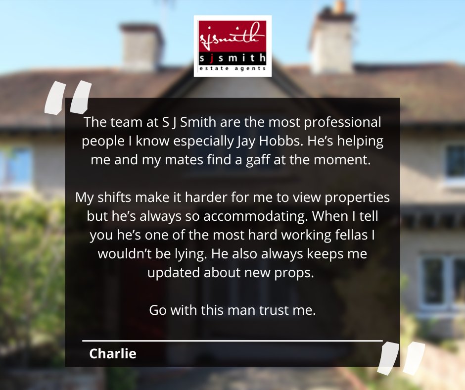 SJSmithEstate's tweet photo. Happy Monday! Kicking off the week with some great feedback for Jay and the Lettings Team. 👍
#MondayMotivation #ReadyForTheWeek #Testimonial #LettingExperts https://t.co/LK1rSJGq8n