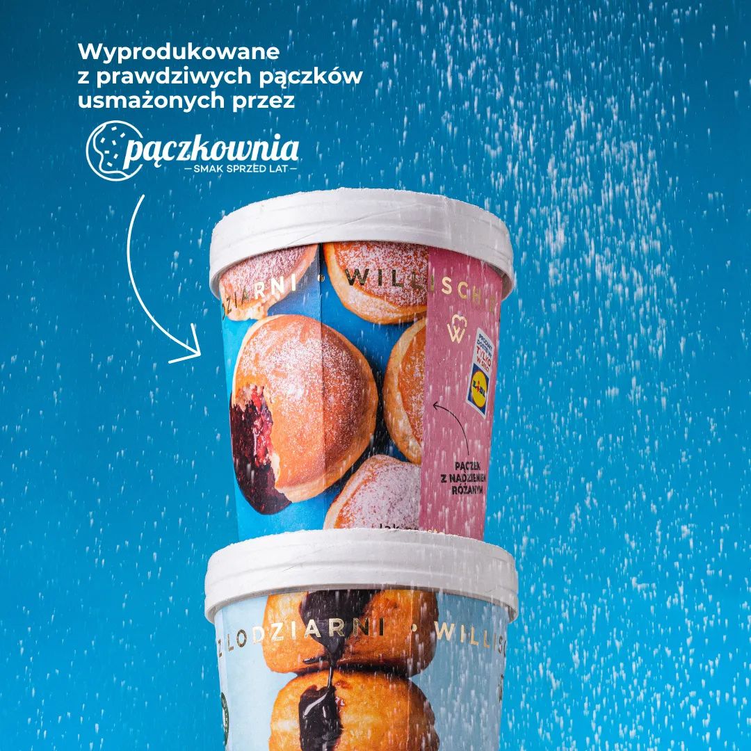 Lody o smaku pączków od dziś w LIDLU 💙 Znajdziecie tam wersję z nadzieniem różanym 🌹 oraz czekoladowym. 🍫

Wyprodukowaliśmy je z prawdziwych pączków, które usmażyła dla nas Pączkownia 😋