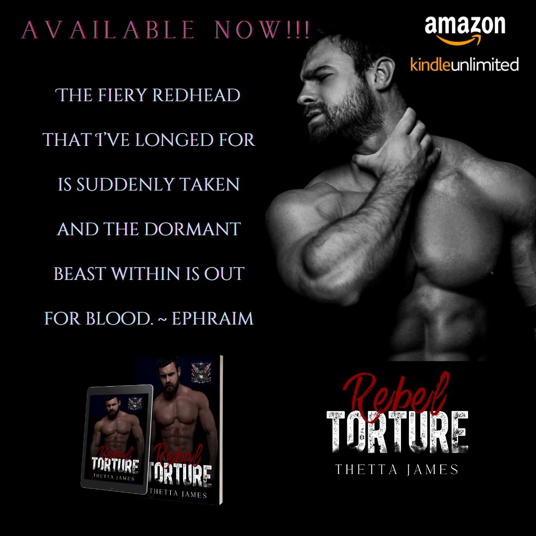 ✩ Available NOW! ✩ #availablenow 
Rebel Torture by @thettaj is LIVE! #mcromance #rebeltorture #eroticsuspense #rebelsouls #thettajames #dsbookpromotions 
Hosted by @DS_Promotions1 amazon.com/dp/B0B7S189QN/