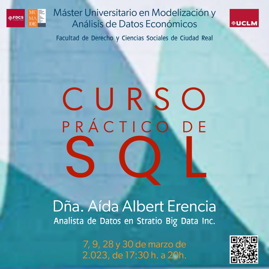 🄼🅄🄼🄰🄳🄴 (@mumade_uclm) on Twitter photo Curso de ampliación de #SQL para los alumnos de <a href="/mumade_uclm/">🄼🅄🄼🄰🄳🄴</a> de <a href="/uclm_es/">Universidad de Castilla-La Mancha</a> en <a href="/fdcs_cr/">Facultad de Derecho y Ciencias Sociales CR</a> . Presencial. Porque creemos en la interacción directa entre alumno y docente. Curso de ampliación de #SQL para los alumnos de <a href="/mumade_uclm/">🄼🅄🄼🄰🄳🄴</a> de <a href="/uclm_es/">Universidad de Castilla-La Mancha</a> en <a href="/fdcs_cr/">Facultad de Derecho y Ciencias Sociales CR</a> . Presencial. Porque creemos en la interacción directa entre alumno y docente.