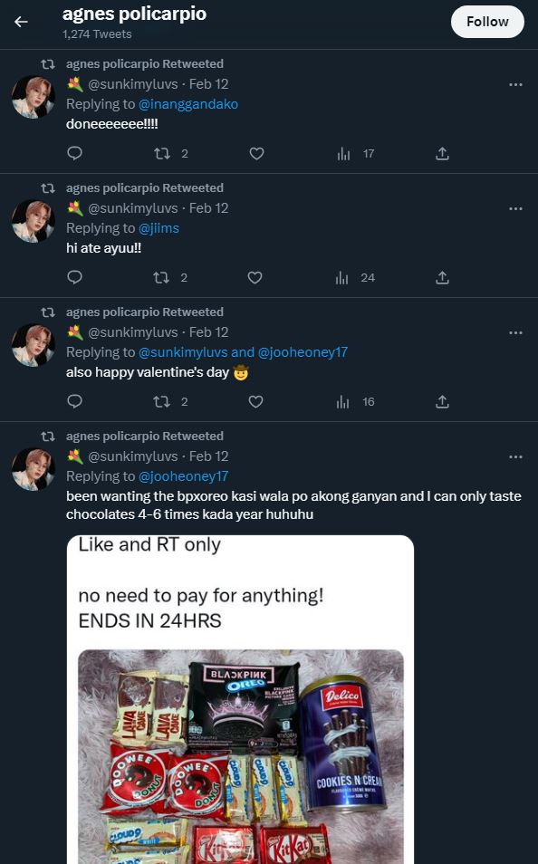 brriarrose's tweet photo. 1st pic: Scammer's Account (@.agnespoIicarpi1)

2nd pic: Scammer's GCash Account

3rd pic: Scammer retweeting @.sunkimyluvs posts to make their profile look similar

4th pic: Scammer claiming someone else's prize again on a different giveaway

INGAT PO TAYOOOO. 🫤 https://t.co/ABm5Rfukas