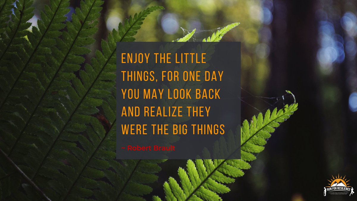 Run4Resilience's tweet photo. "Enjoy the little things, for one day you may look back and realize they were the big things."
- Robert Brault
~ Wayne
π»ππ
#run4resilience #armyveteran #veteranultrarunner https://t.co/aGRILjh8vb