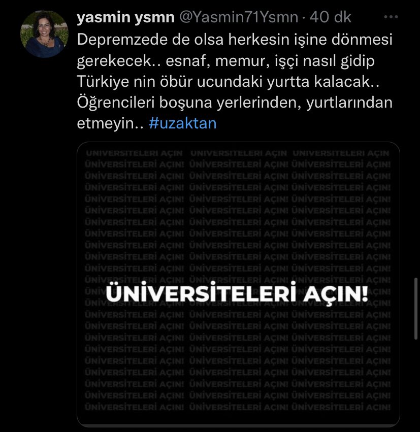 Eylemmunal's tweet photo. Duyduğum en mantıklı açıklama.. #uzaktan #ueniversitemedokunma https://t.co/LX3k8LT3HU