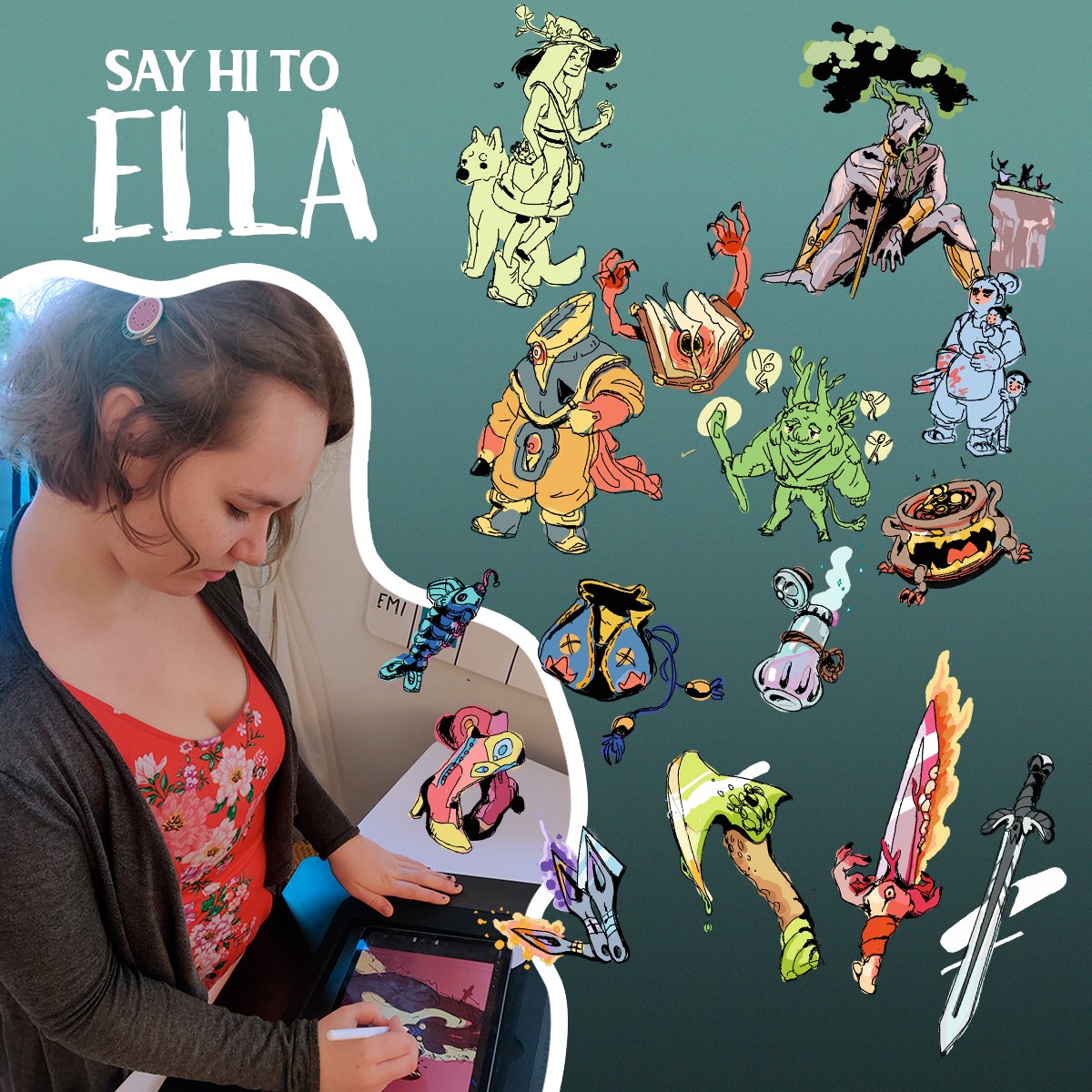 Plotmaker Games (@plotmakergames) on Twitter photo Say hi to ELLA ⭐
We are honoured to have Ella as our intern the next few months. She'll mainly help us create prototypes, do concept art and be awesome.
Follow her to see more of her work: <a href="/PipTheMenace/">Pip Makes Comics🍄</a>
#boardgames #artwork #conceptart #boardgameart Say hi to ELLA ⭐
We are honoured to have Ella as our intern the next few months. She'll mainly help us create prototypes, do concept art and be awesome.
Follow her to see more of her work: <a href="/PipTheMenace/">Pip Makes Comics🍄</a>
#boardgames #artwork #conceptart #boardgameart