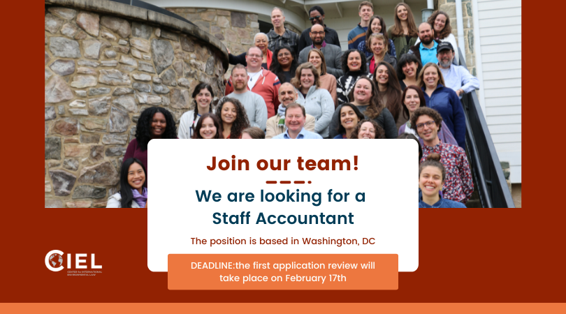 🧮 Come work with us 🧮

CIEL is looking for a Staff Accountant to help us manage accounting and financial documents, records, and processes.

📌 Washington DC 
📅 The first application review will take place on February 17th.
Apply now 👉 cielorg.bamboohr.com/careers/60?sou…