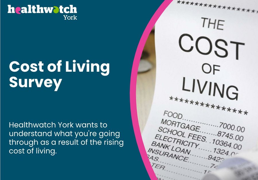 healthwatchyork's tweet image. Healthwatch York wants to understand what you're going through as a result of the rising cost of living. Tell them how it's affecting your physical and mental health. Survey is here: smartsurvey.co.uk/s/YorkCoL2/