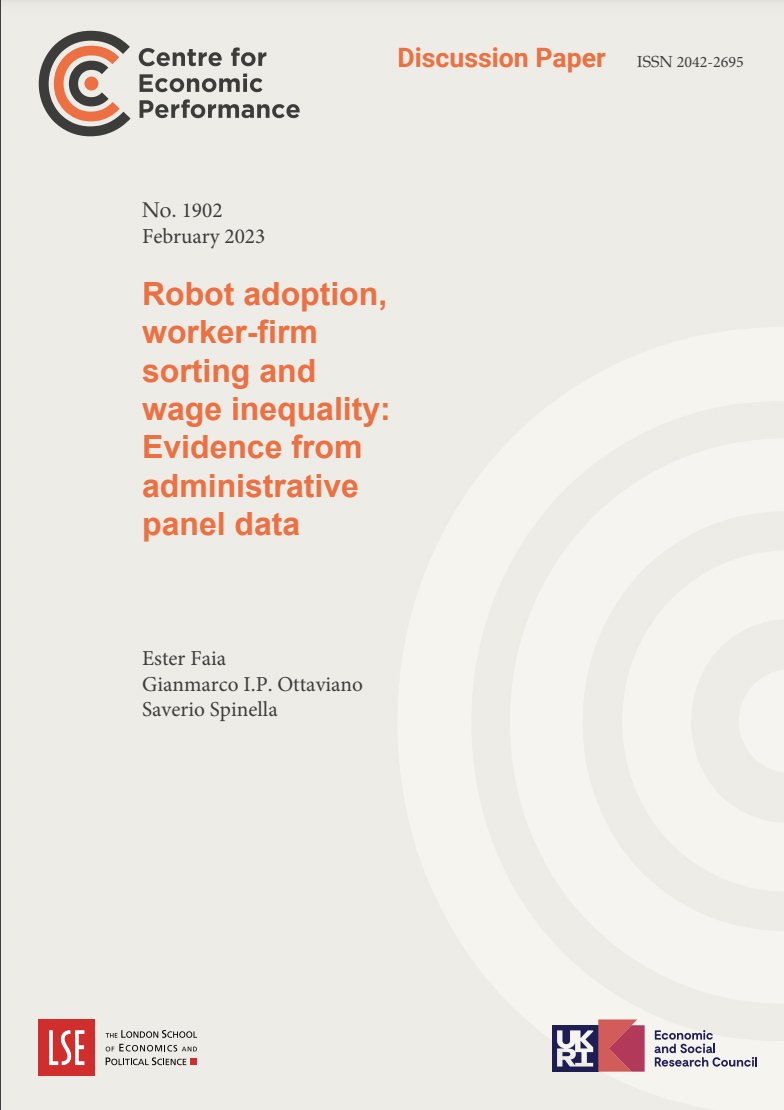 #Robot adoption, #worker-firm sorting and #wageinequality: Evidence from administrative panel data cep.lse.ac.uk/_NEW/PUBLICATI… via @CEP_LSE